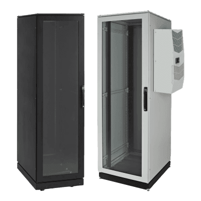 Gabinete de Telecomunicaciones ProLine V/D, 700 mm de Ancho, 800 mm de Profundidad, Compatible Con Aire Acondicionado Tipo G28, 42 UR, Color Negro